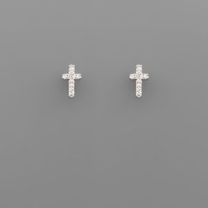 CZ Cross Studs